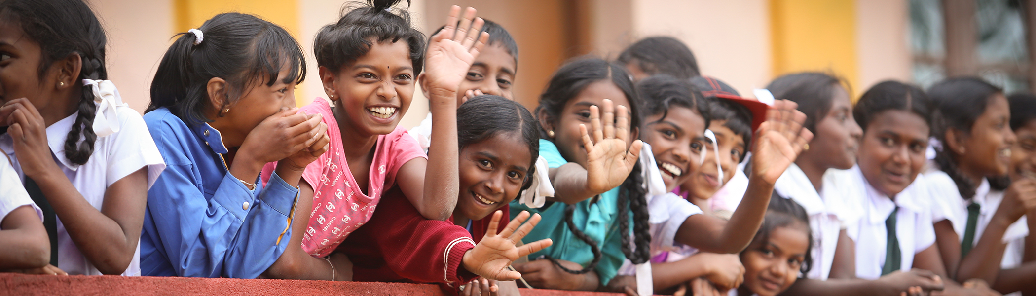 Happy school children